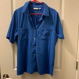 3 Susan Graver Short Sleeve Button Down Shirts